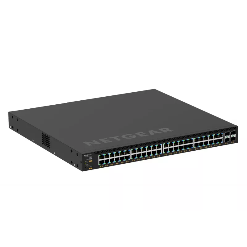 NETGEAR M4350-48G4XF valdomas L3 „Gigabit Ethernet“ (10/100/1000) jungiklis su PoE, 1U, juodas