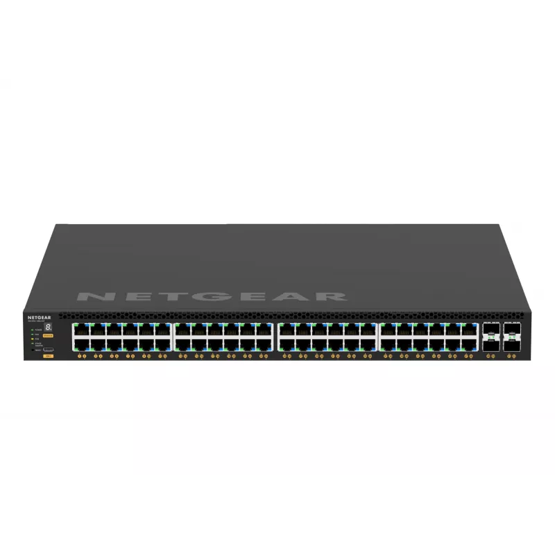 NETGEAR M4350-48G4XF valdomas L3 „Gigabit Ethernet“ (10/100/1000) jungiklis su PoE, 1U, juodas