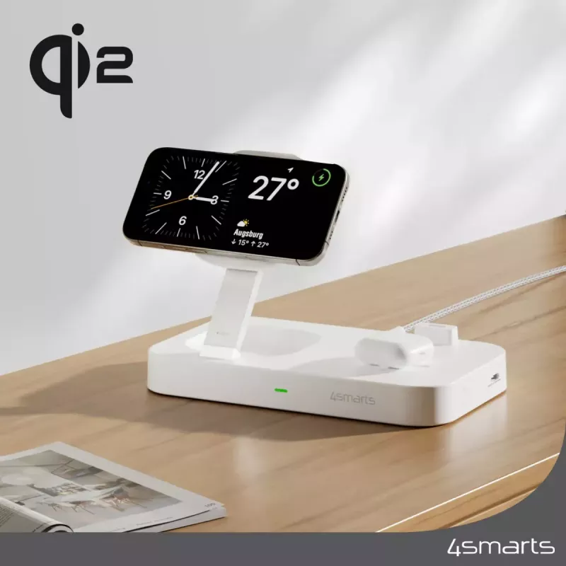 Belaidis įkroviklis 4smarts Qi2 Universal White Fast Charging Indoor AC 12V