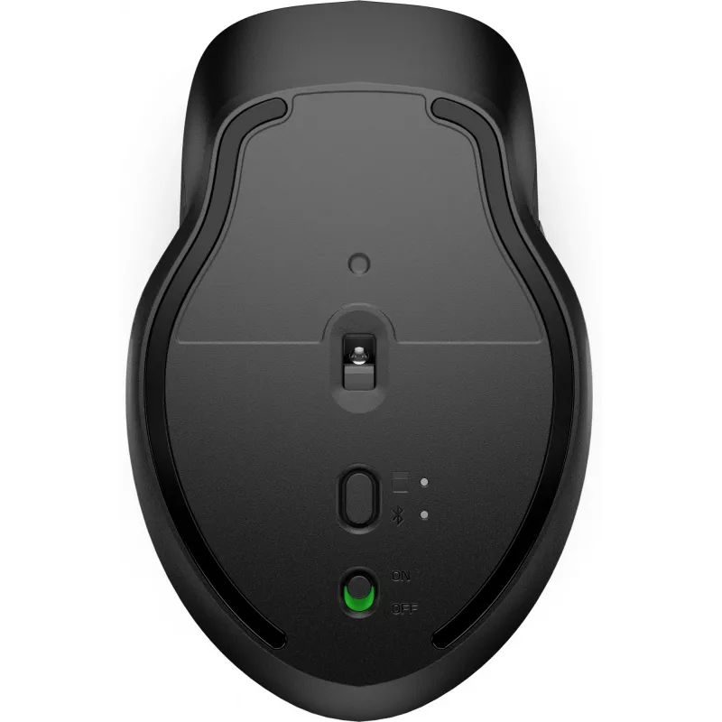 HP 430 belaidė pelė keliems įrenginiams, ambidekstrinė, optinė, RF belaidis + Bluetooth, 1200 DPI, juoda