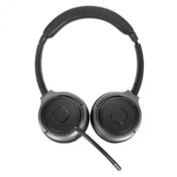 Ausinės Targus AEH104GL belaidės ir laidinės, ausinė juosta, skambučiams/muzikai, USB Type-C, Bluetooth, juodos