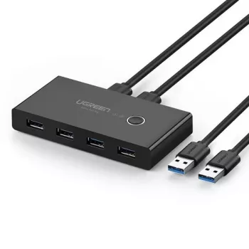 USB jungiklis Ugreen 30768, 4 prievadai USB 3.2 Gen 1, juodas