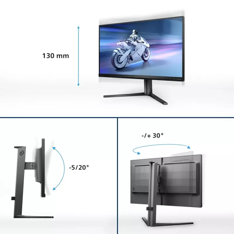 Philips Evnia 5000 25M2N5200U/00 monitorius 62,2 cm (24,5 col.) 1920 x 1080 pikselių Full HD LCD pilkas