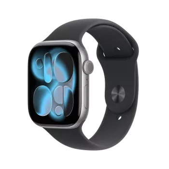 APPLE Watch Series 11 GPS + Cellular 46 mm Space Grey Aliumininis Korpusas Su Juodu Sportiniu Dirželiu S/M