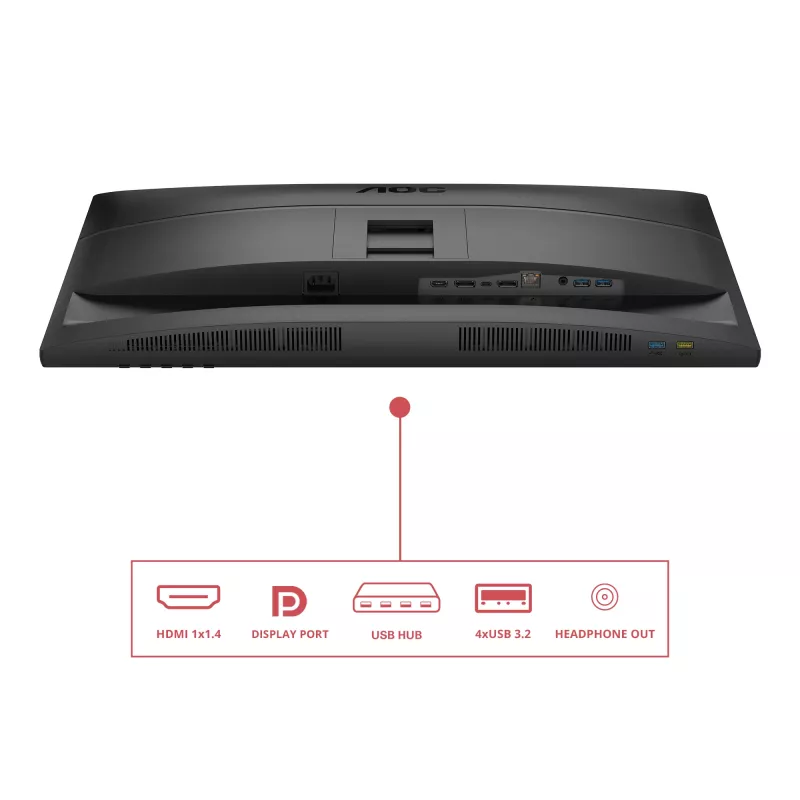 Monitorius AOC 27E4CV 68,6 cm (27 col.) 1920 x 1080 pikselių Full HD LED juodas