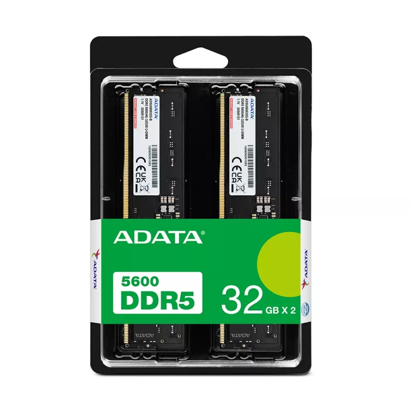 ADATA AD5U560032G-DT atminties modulis 64 GB 2 x 32 GB DDR5 288-pin DIMM