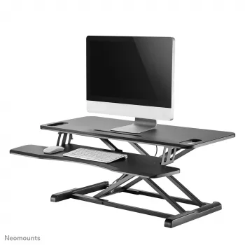 Neomounts NS-WS300BLACK sėdimos-stovimos darbo vietos stovas su dujine spyruokle