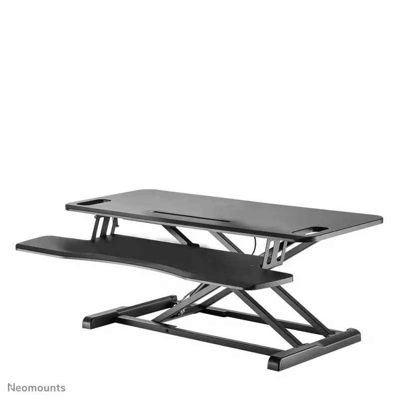 Neomounts NS-WS300BLACK sėdimos-stovimos darbo vietos stovas su dujine spyruokle