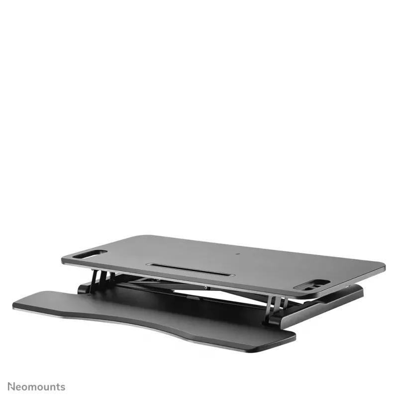 Neomounts NS-WS300BLACK sėdimos-stovimos darbo vietos stovas su dujine spyruokle