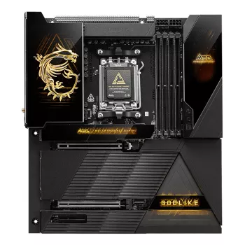 Motininė plokštė MSI MEG X870E GODLIKE – X870E mikroschemų rinkinys, AM5 lizdas, ATX, DDR5 palaikymas