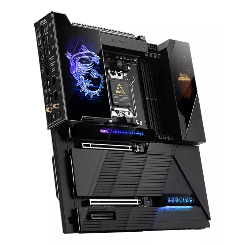 Motininė plokštė MSI MEG X870E GODLIKE – X870E mikroschemų rinkinys, AM5 lizdas, ATX, DDR5 palaikymas