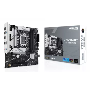 Motininė plokštė ASUS PRIME B760M-PLUS — Intel B760, LGA 1700, micro-ATX, DDR5, 4 DIMM, 192 GB, 2,5 Gb LAN, 2x M.2