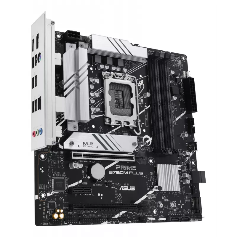 Motininė plokštė ASUS PRIME B760M-PLUS — Intel B760, LGA 1700, micro-ATX, DDR5, 4 DIMM, 192 GB, 2,5 Gb LAN, 2x M.2