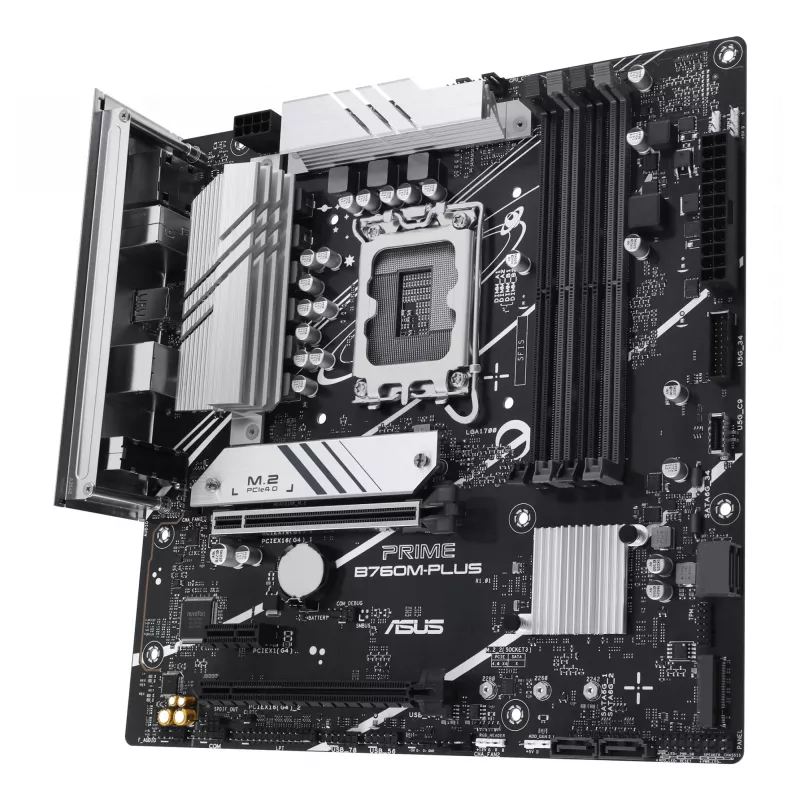 Motininė plokštė ASUS PRIME B760M-PLUS — Intel B760, LGA 1700, micro-ATX, DDR5, 4 DIMM, 192 GB, 2,5 Gb LAN, 2x M.2