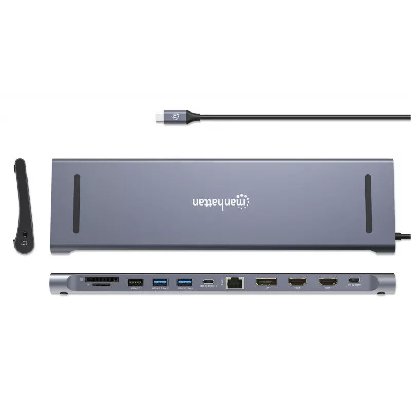 Manhattan 12-in-1 USB-C dokas / stotelė 4K 60Hz, 100W PD