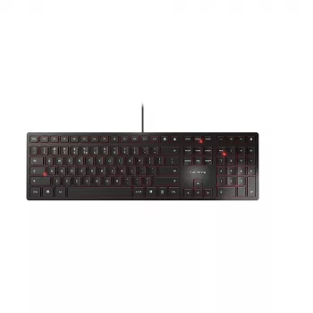 CHERRY KC 6000 Slim klaviatūra, pilno dydžio, USB, US anglų, juoda