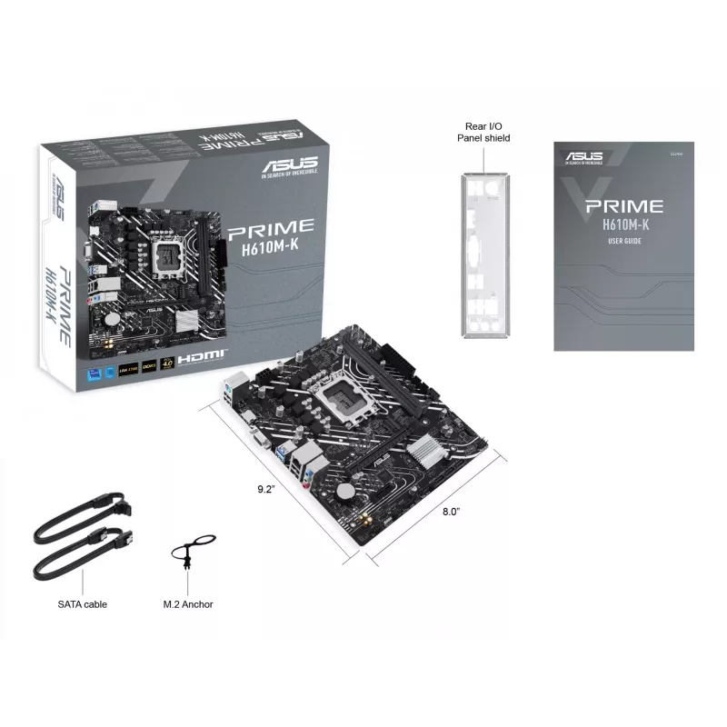 ASUS Prime H610M-K Intel H610 LGA 1700 micro ATX pagrindinė plokštė