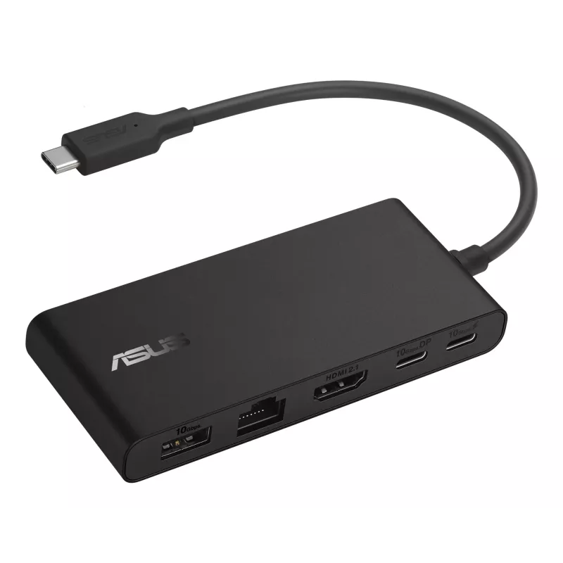 ASUS Dual 4K USB-C Dock DC201 – belaidė USB 3.2 Gen 2 (3.1 Gen 2) Type-C stotelė, juoda