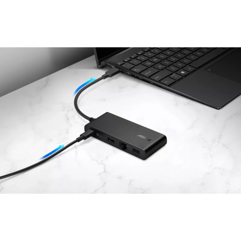 ASUS Dual 4K USB-C Dock DC201 – belaidė USB 3.2 Gen 2 (3.1 Gen 2) Type-C stotelė, juoda