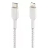 BELKIN Lightning į USB-C laidas, pynė, 1 m, baltas