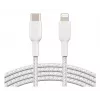 BELKIN Lightning į USB-C laidas, pynė, 1 m, baltas