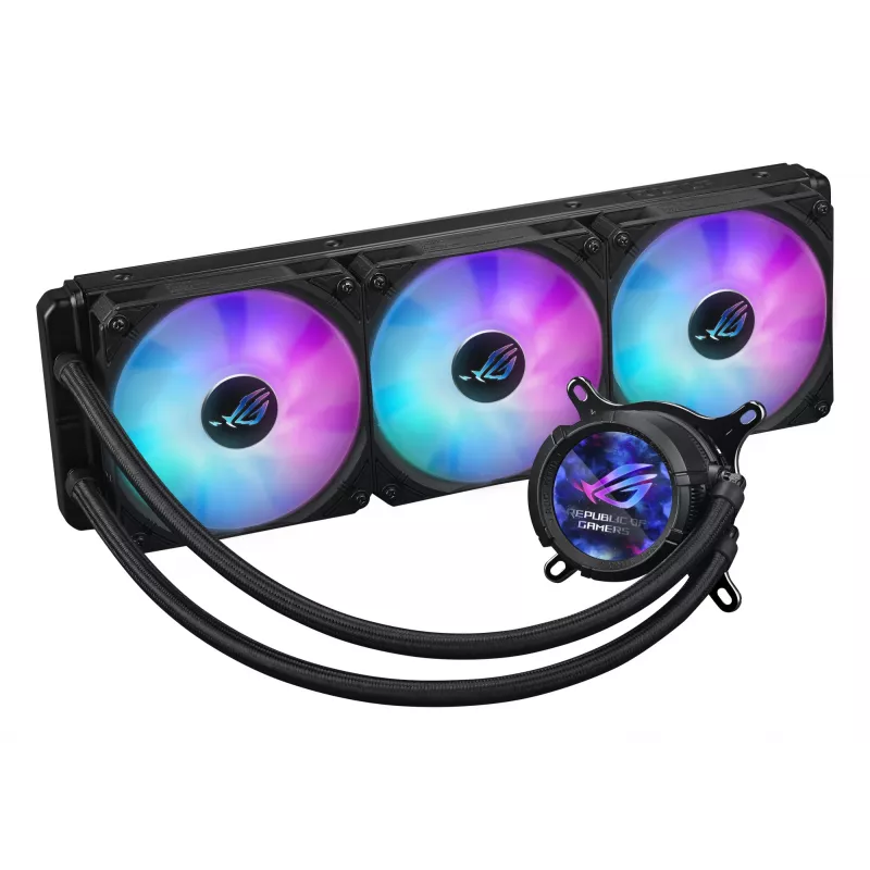 ASUS ROG STRIX LC III 360 ARGB procesoriaus vandens aušintuvas, 360 mm, juodas