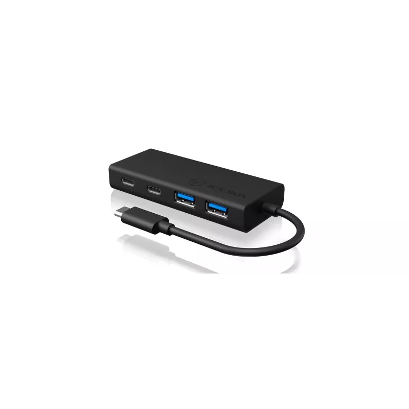 ICY BOX IB-HUB1426-CPD USB 3.2 Gen 1 (3.1 Gen 1) Type-C 5000 Mbit/s Juodas