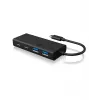 ICY BOX IB-HUB1426-CPD USB 3.2 Gen 1 (3.1 Gen 1) Type-C 5000 Mbit/s Juodas