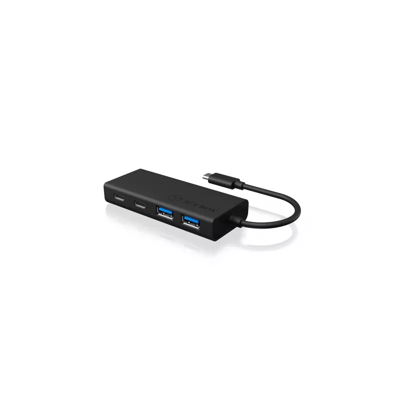 ICY BOX IB-HUB1426-CPD USB 3.2 Gen 1 (3.1 Gen 1) Type-C 5000 Mbit/s Juodas