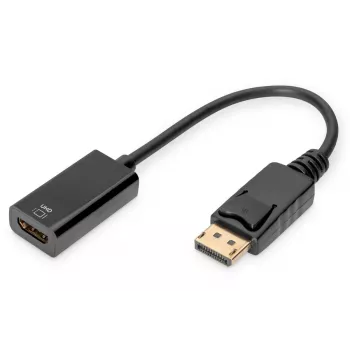 DIGITUS DP – HDMI kabelis 20 cm juodas DP – HDMI A tipo M/F HDMI 2.0