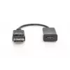 DIGITUS DP – HDMI kabelis 20 cm juodas DP – HDMI A tipo M/F HDMI 2.0