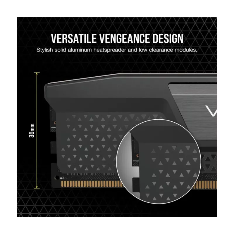 CORSAIR Vengeance 64GB (2x32GB) DDR5 5600MHz CL40 atminties rinkinys – juodas