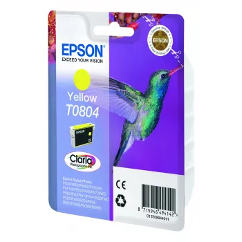 Epson Hummingbird vienetinis geltonas kasetė T0804 Claria fotografo rašalas