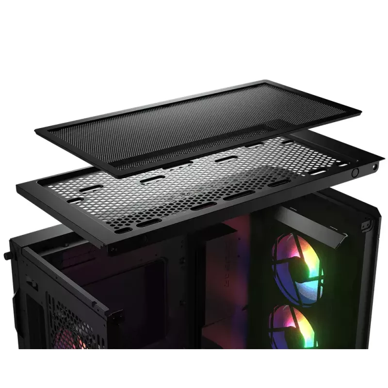 PC korpusas COUGAR Gaming DUOFACE PRO RGB CGR-DUOFACE PRO RGB Midi Tower Juodas