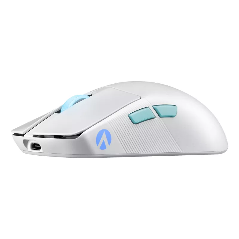 Pelė ASUS ROG Harpe Ace Aim Lab Edition, žaidimų, ambidekstrinė, RF belaidė + Bluetooth + USB Type-C, optomechaninė, 36000 DPI