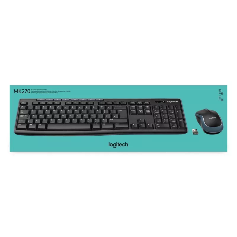 LOGITECH Wireless Desktop Mk270 - Belgijos AZERTY išdėstymas