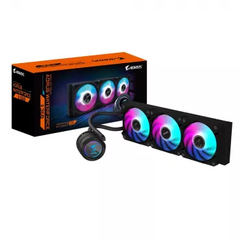 GIGABYTE AORUS WATERFORCE II 360 AIO skystas aušintuvas procesoriui - 3x120mm ARGB ventiliatoriai, stumdoma fiksavimo sistema, DAISY-CHAIN, suderinamas su Intel LGA 1851 ir AMD AM5