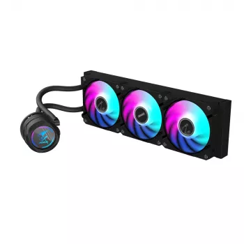 GIGABYTE AORUS WATERFORCE II 360 AIO skystas aušintuvas procesoriui - 3x120mm ARGB ventiliatoriai, stumdoma fiksavimo sistema, DAISY-CHAIN, suderinamas su Intel LGA 1851 ir AMD AM5