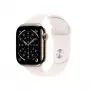 APPLE Watch Series 11 GPS + Cellular 46 mm Auksinis titano korpusas su šviesiai rožiniu sportiniu dirželiu S/M