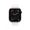 APPLE Watch Series 11 GPS + Cellular 46 mm Auksinis titano korpusas su šviesiai rožiniu sportiniu dirželiu S/M