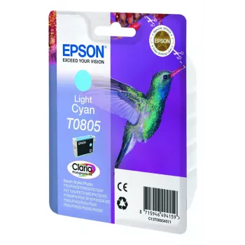 Epson T0805 šviesiai žydros spalvos kasetė (7,4 ml) – originalus Claria Photographic rašalas