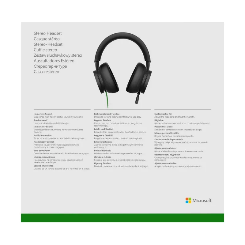 MICROSOFT Xbox E Headset – Stereo ausinės su 3,5 mm jungtimi