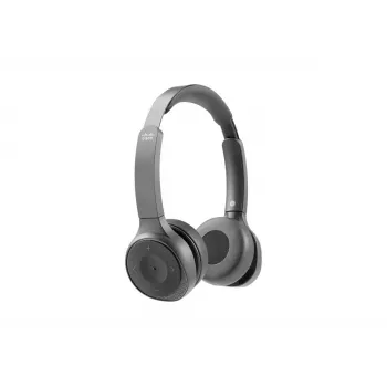 CISCO Headset 730 – Bluetooth – anglies juodos spalvos su kelioniniu dėklu, USB adapteriu, USB ir 3,5 mm jungtimis