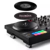 Hercules INPULSE T7 Black DJ valdiklis – 3,5 mm / 6,35 mm ausinių lizdai, USB laidas, 652×350×90 mm