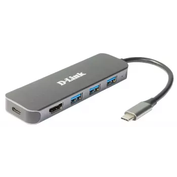 D-Link 5-in-1 USB-C stotelė su HDMI ir Power Delivery (DUB-2333)