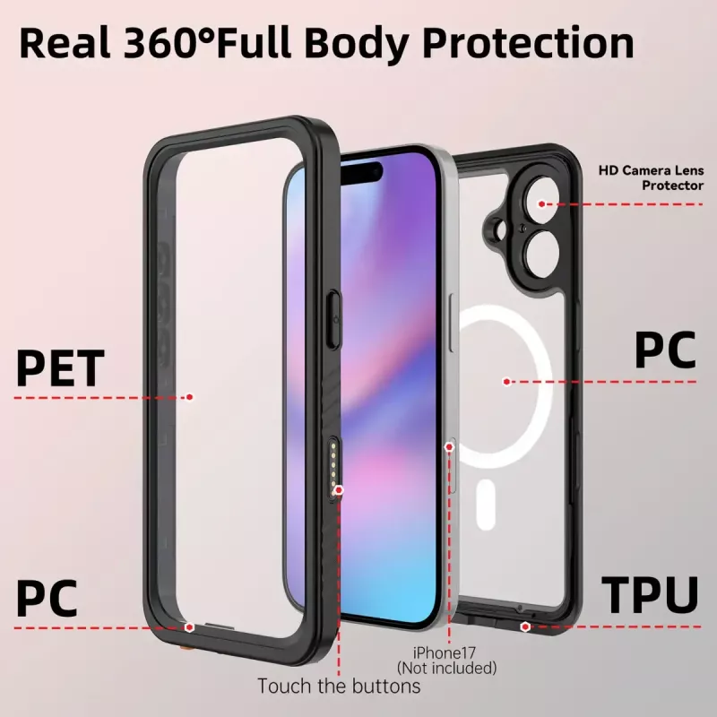 4smarts dėklas iPhone 17 16 cm (6,3 colio) Juodas Skaidrus