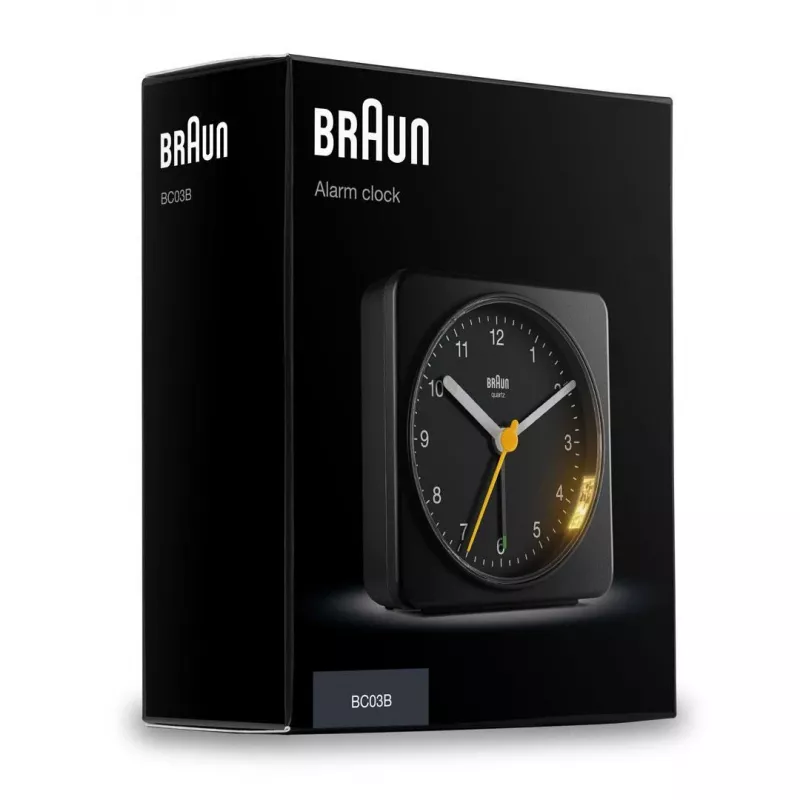 Braun BC03B kvarcinis analoginis žadintuvas juodas