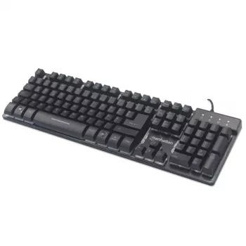 USB klaviatūra Manhattan Gaming Metal Base Edition
