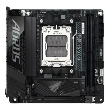 GIGABYTE B850I AORUS PRO pagrindinė plokštė – AMD Ryzen 9000 serijos, 8+2+1 fazių skaitmeninis VRM, iki 8400MHz DDR5 (OC), 1xPCIe 5.0 + 1xPCIe 4.0 M.2, 2.5LAN, WIFI 7, USB 3.2 Gen 2