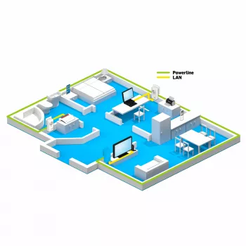Powerline FRITZ 1220 komplektas 1200 Mbit/s Ethernet LAN baltas 2 vnt.